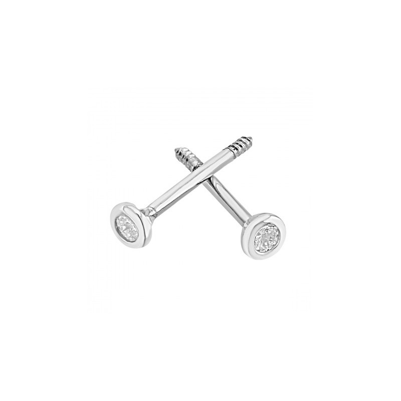 Broqueles de bebé en 18k de 0.08 ct