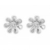 Broqueles de flor de 0.06 ct