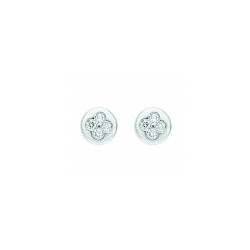 Broqueles para bebé de 14k con diamantes 0.02 ct