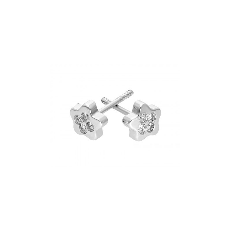 Aretes "Estrellita" de 14K con diamantes 0.04 ct