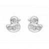 Broqueles "Patitos" con diamantes 0.04 ct