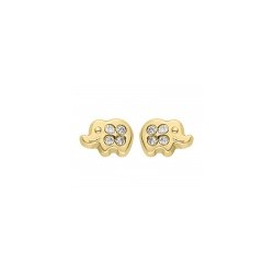 Broqueles "Elefante" en Oro Amarillo de 14k