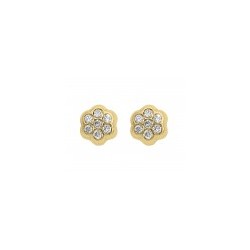 Broqueles en oro amarillo de 0.04 ct