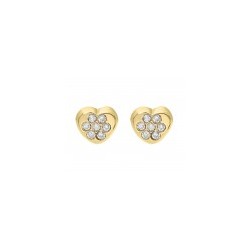 Broqueles de corazón para niñas de 0.07 ct