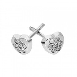 Broqueles de corazón de 0.07 ct