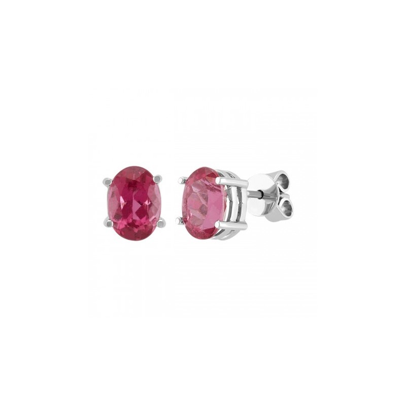 Aretes con turmalinas rosas
