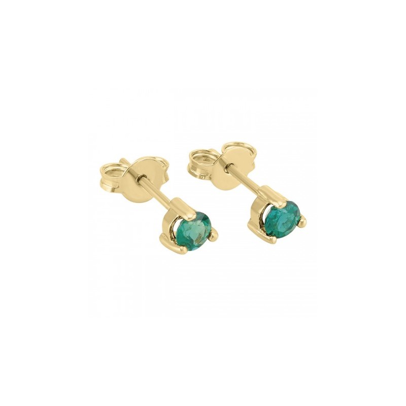Aretes de esmeralda 14k