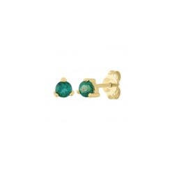 Aretes de esmeralda 14k
