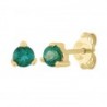 Aretes de esmeralda 14k