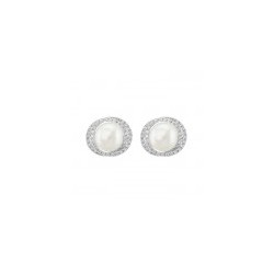 Aretes con perla natural