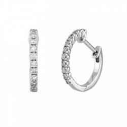 Arracadas en oro blanco de 14k