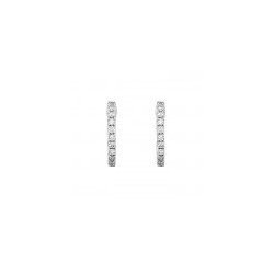 Arracadas en oro blanco de 14k