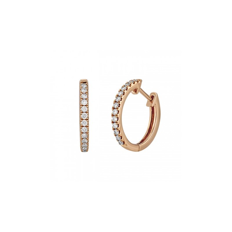 Arracadas en oro rosa de 14K