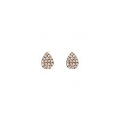 Aretes de diamantes en oro rosa