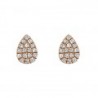 Aretes de diamantes en oro rosa