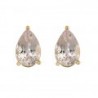 Aretes en forma de gota con Morganita natural