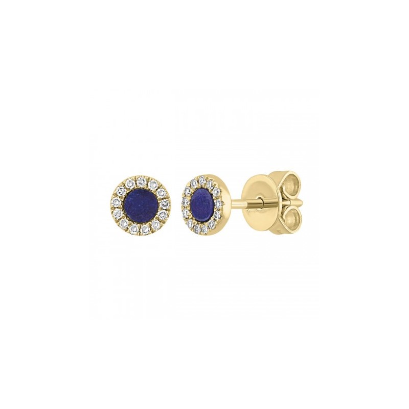 Aretes de Zafiro en oro amarillo 14K