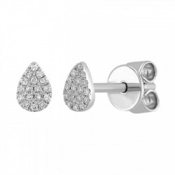 Aretes en oro blanco de 14K