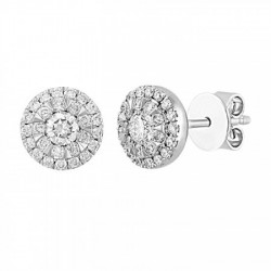 Aretes de diamantes en 14K