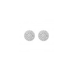 Aretes de diamantes en 14K