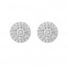 Aretes de diamantes en 14K