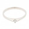 Anillo clásico en Oro blanco de 14K con un diamante de 0.05 ct