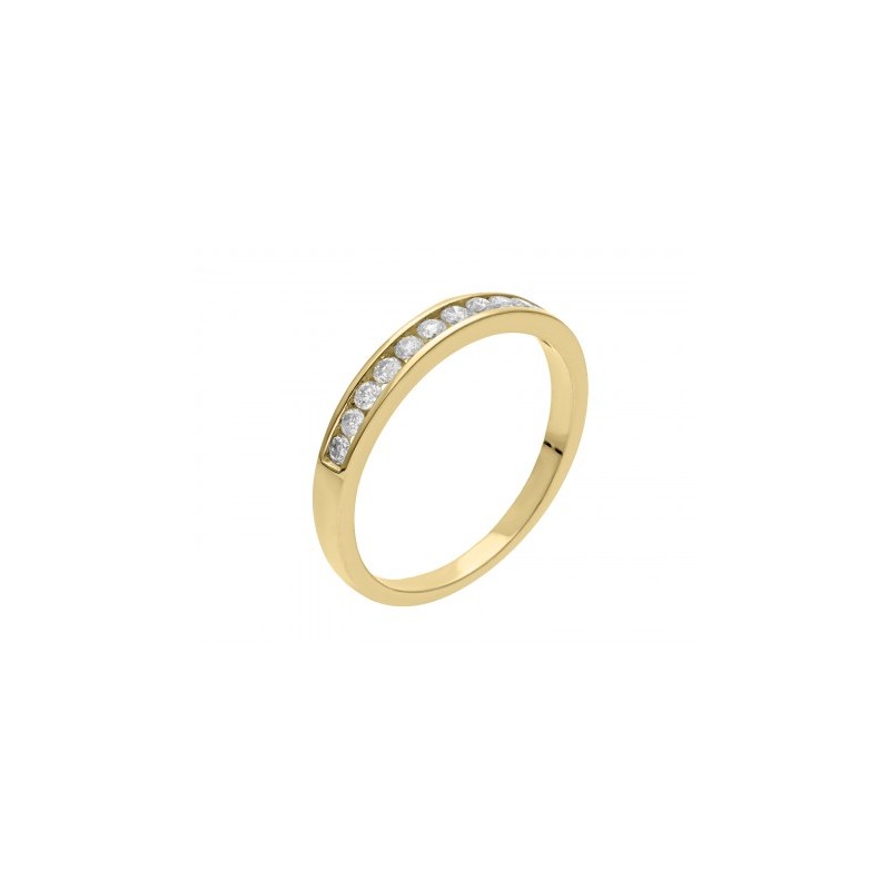 Churumbela en Oro amarillo de 14K con diamantes de 0.10 ct