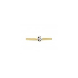 Anillo solitario en Oro amarillo de 14K 1.68 gr