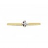 Anillo solitario en Oro amarillo de 14K 1.68 gr