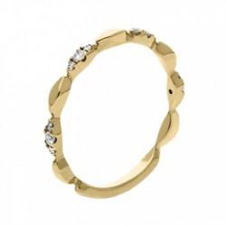 Churumbela en oro rosa de 14K de 0.14 ct