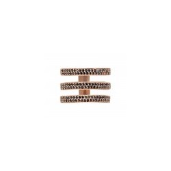 Espectacular Anillo triple con diamantes negros 0.56 ct