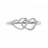 Anillo de corazones entrelazados en 14K