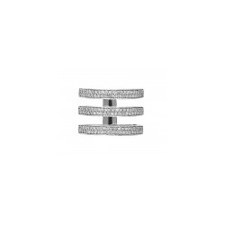 Anillo diseño triple de diamantes 0.56 ct de 14K