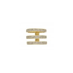 Anillo de diseño triple con diamantes en Oro amarillo 0.56 ct