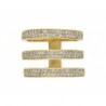 Anillo de diseño triple con diamantes en Oro amarillo 0.56 ct