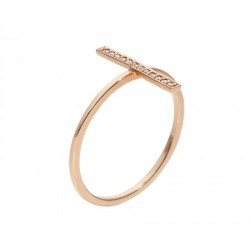 Anillo Fancy en Oro rosa de estilo contemporáneo de 14K 0.07 ct