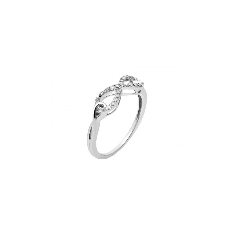 Anillo Fancy en Oro blanco "Infinito"