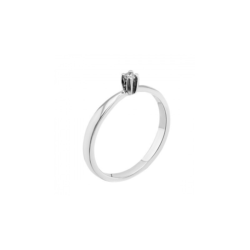 Anillo Solitario de 0.05 ct en 14K 0.91 gr