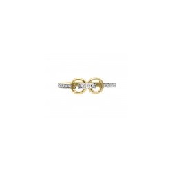 Anillo Fancy de diamantes en Oro amarillo de 14K 0.12 ct