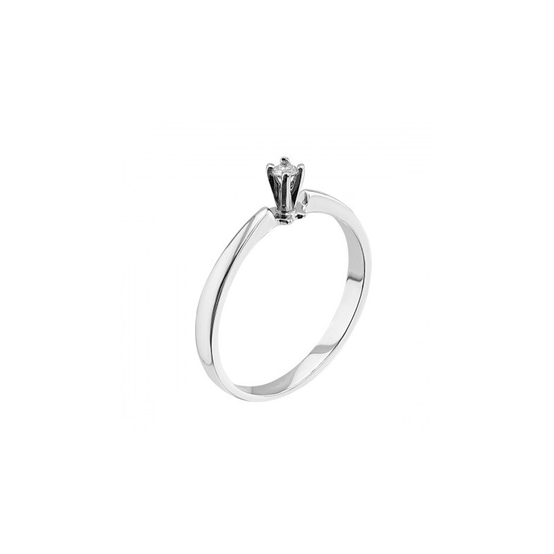 Anillo Solitario en 14K 1.53 gr