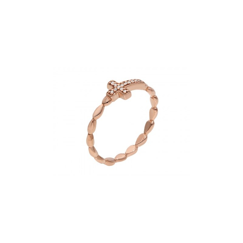 Anillo de nuestra línea Fancy en oro rosa de 14k
