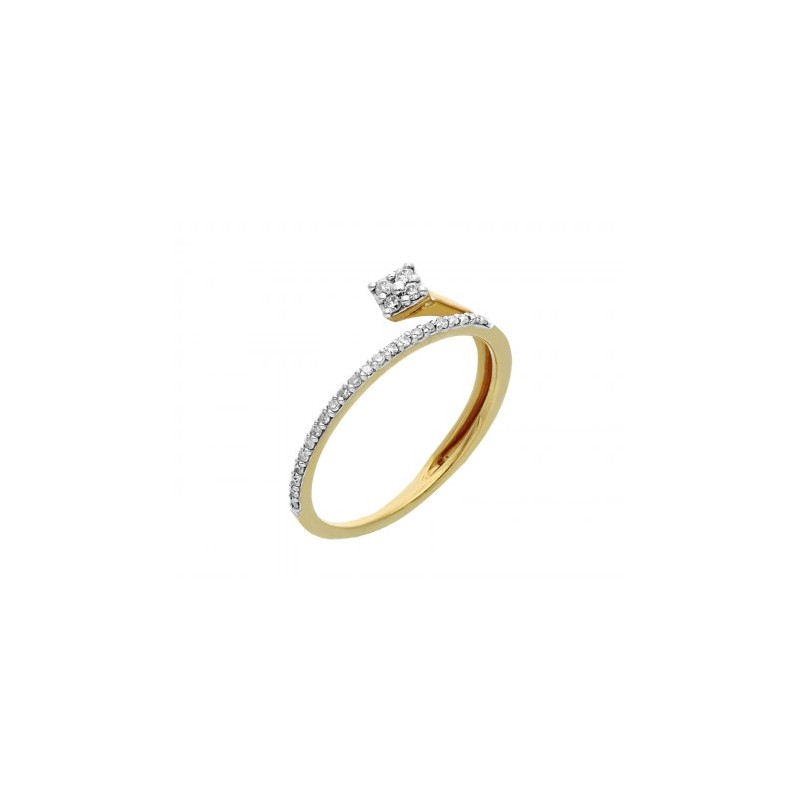 Anillo Fancy diseño flor en 14K