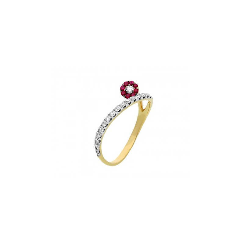 Anillo Fancy "Amapola" en 14K