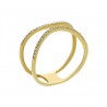 Anillo Fancy estilo doble aro en 14K 0.17 ct