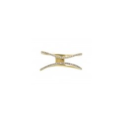 Anillo Fancy estilo doble aro en 14K 0.17 ct