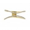 Anillo Fancy estilo doble aro en 14K 0.17 ct