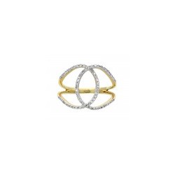 Anillo Fancy en Oro Amarillo de enlaces perfectos en 14K