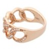 Anillo Fancy en Oro Rosa de diseño de eslabones en 14K 0.31 ct