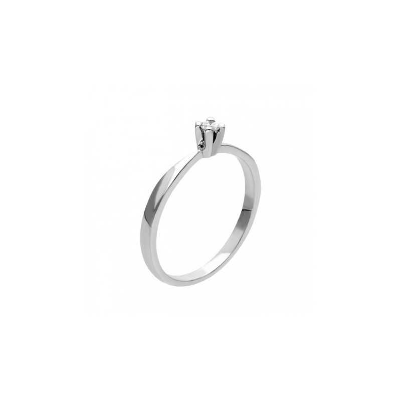 Anillo nuevo solitario de 0.05 ct en 14k