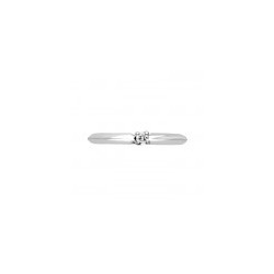 Anillo solitario en oro blanco 0.05 ct